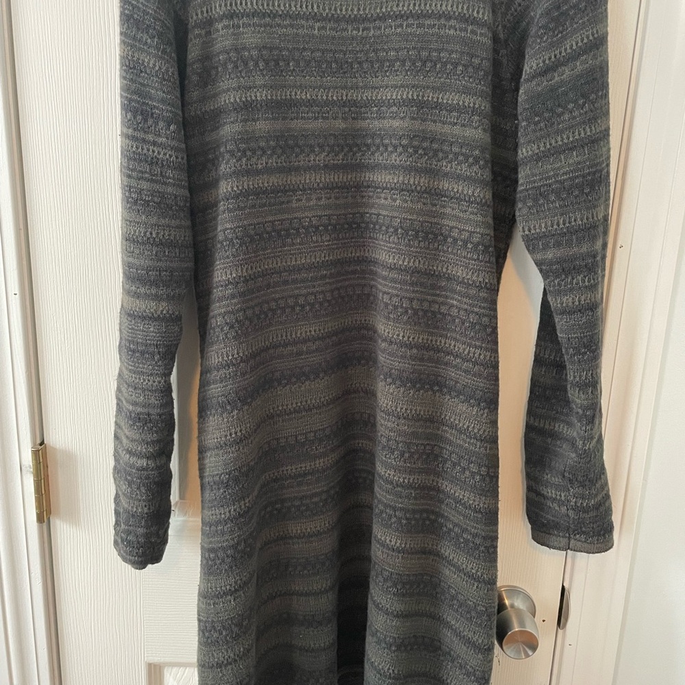 Kuhl women’s green fair isle sweater dress medium